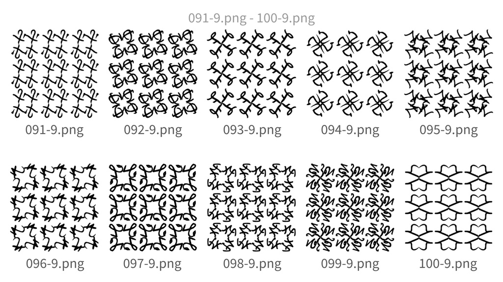 抽象曲線パターン素材集vol.10 Abstract Curve Pattern Assets
