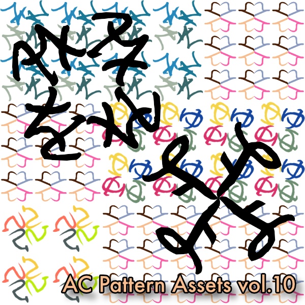 抽象曲線パターン素材集vol.10 Abstract Curve Pattern Assets