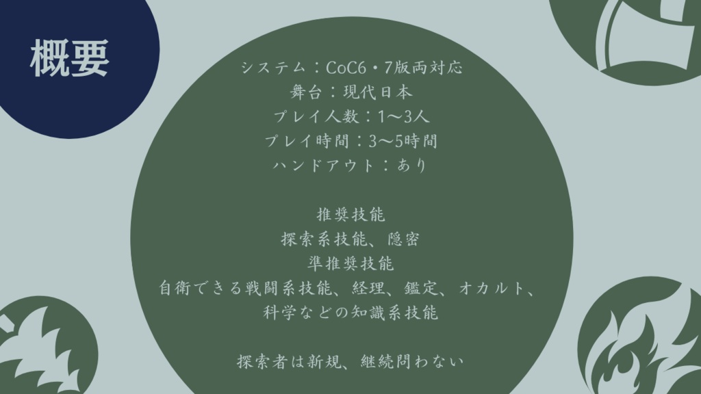 【CoCシナリオ】五行一辰【SPLL:E195676】