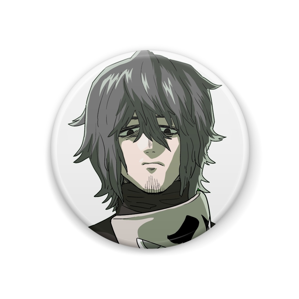 三駄乙見下し缶バッジ01