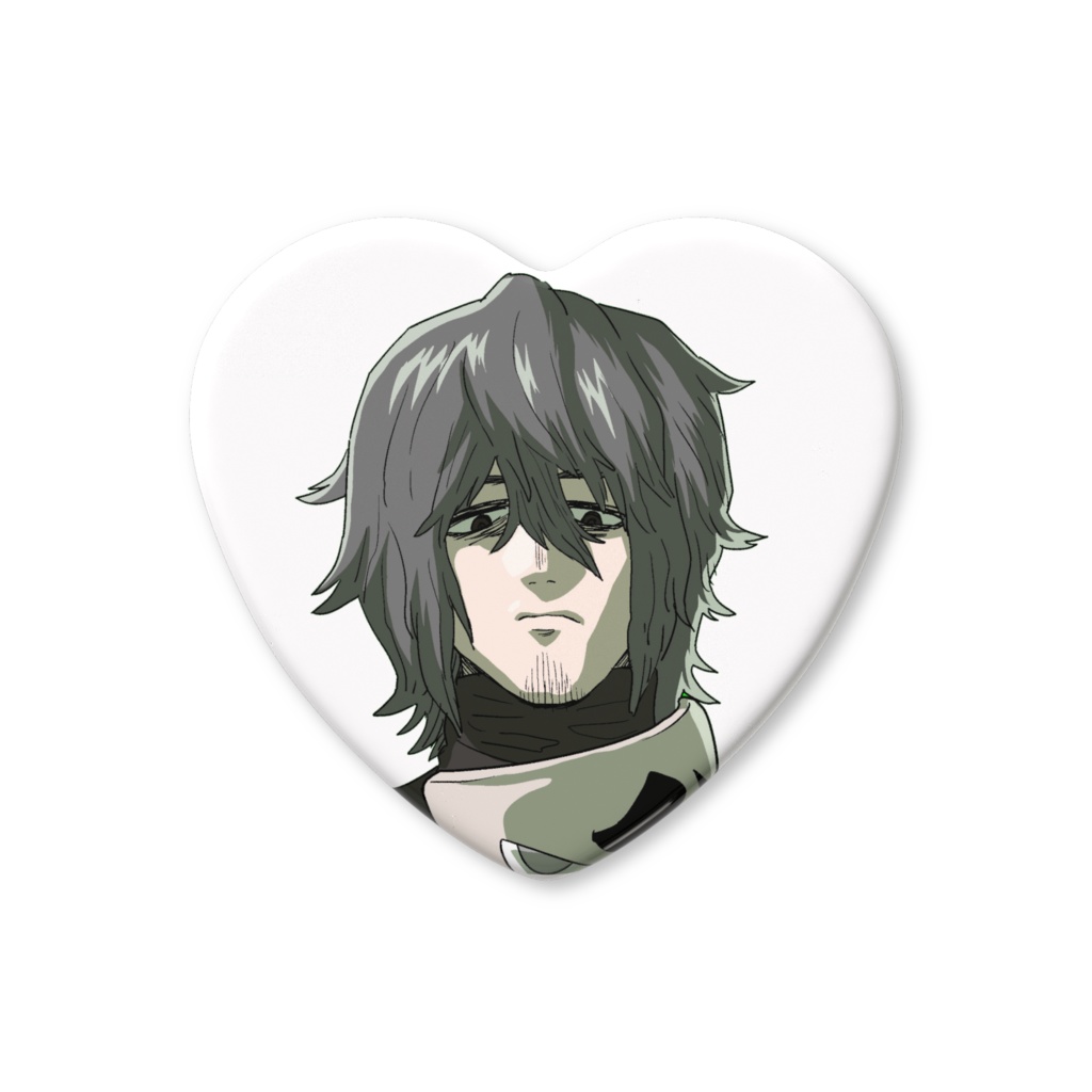 三駄乙見下しハート缶バッジ