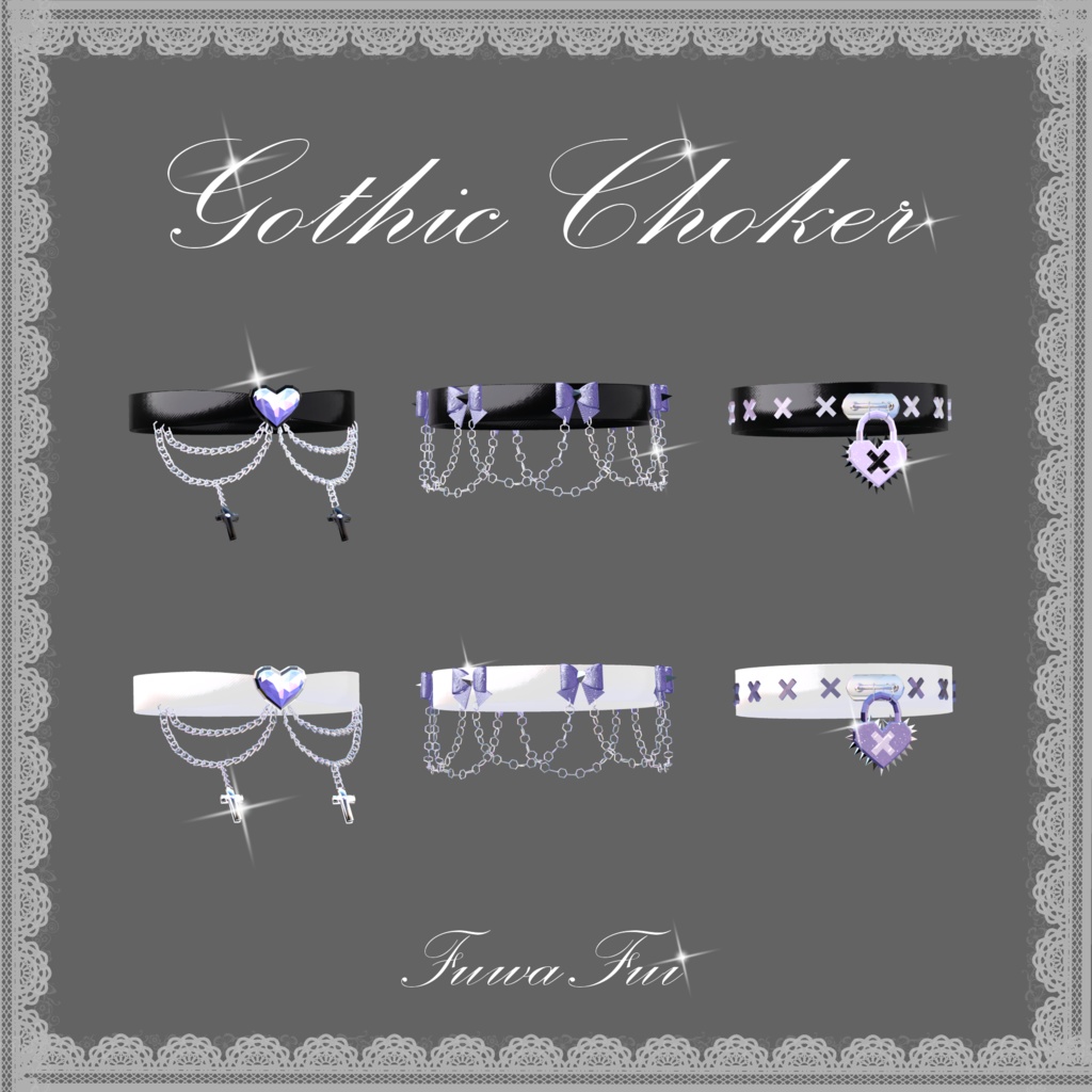 「Gothic Choker」Black&White (PB)