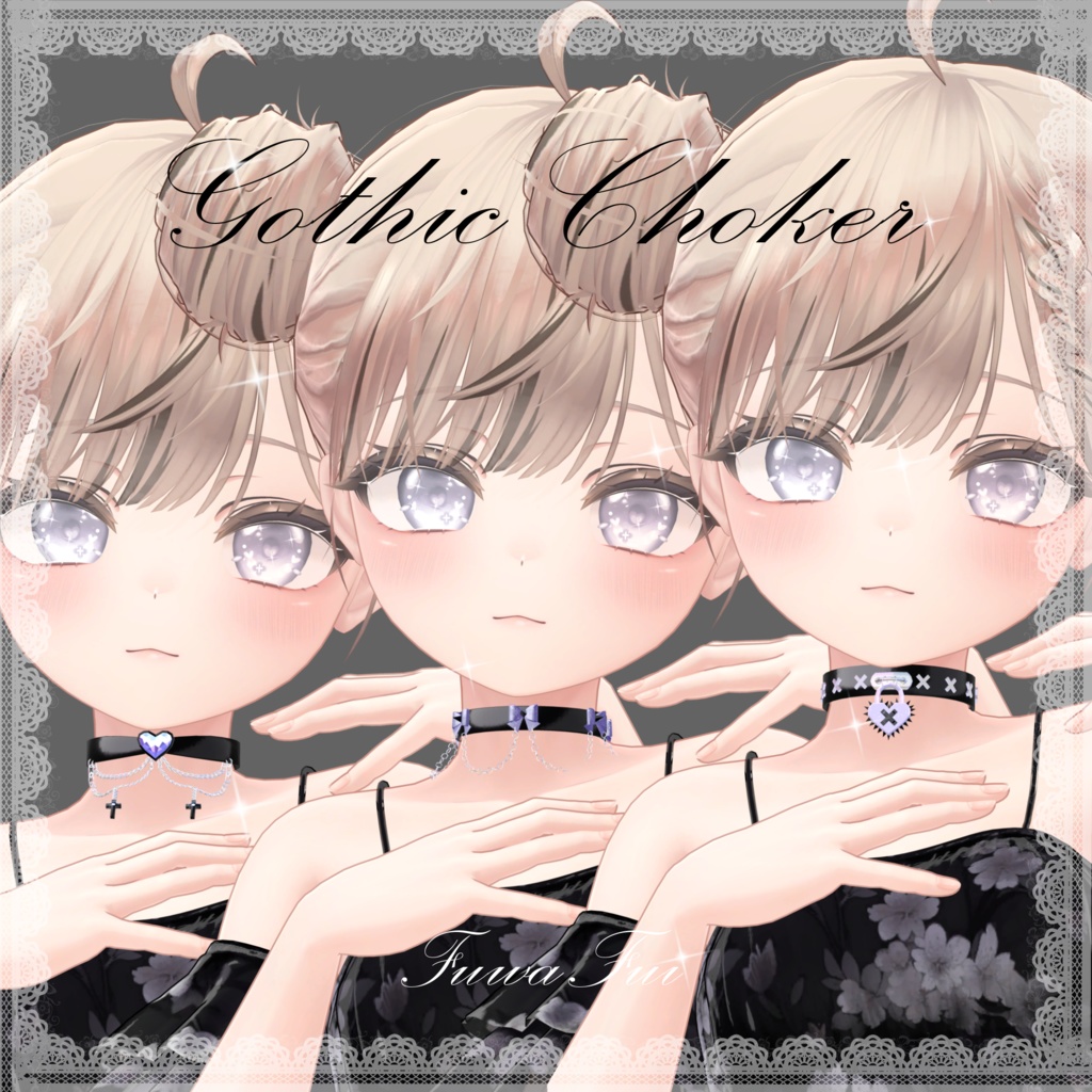 「Gothic Choker」Black&White (PB)