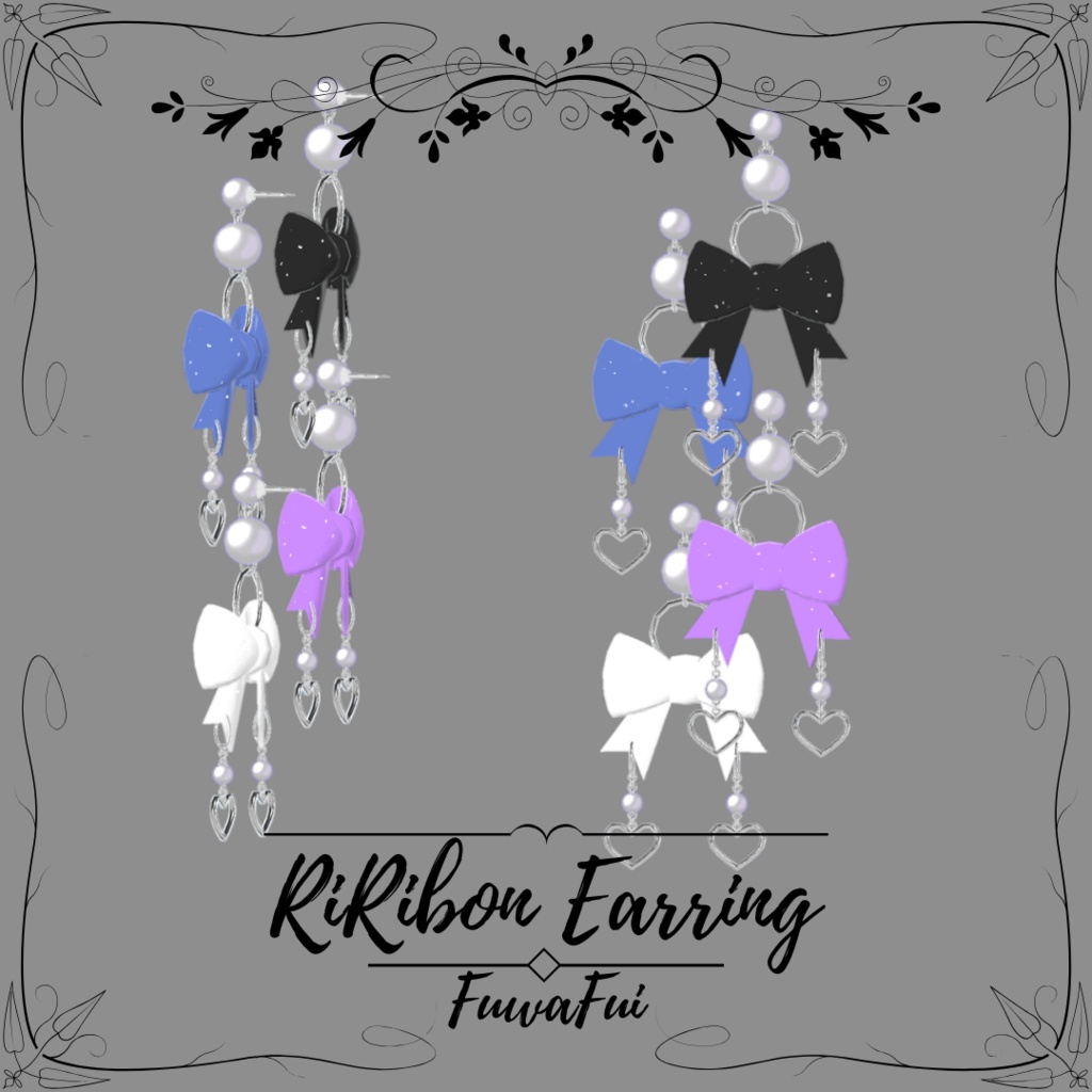 「RiRibon Earring」6アバター対応 (PB)