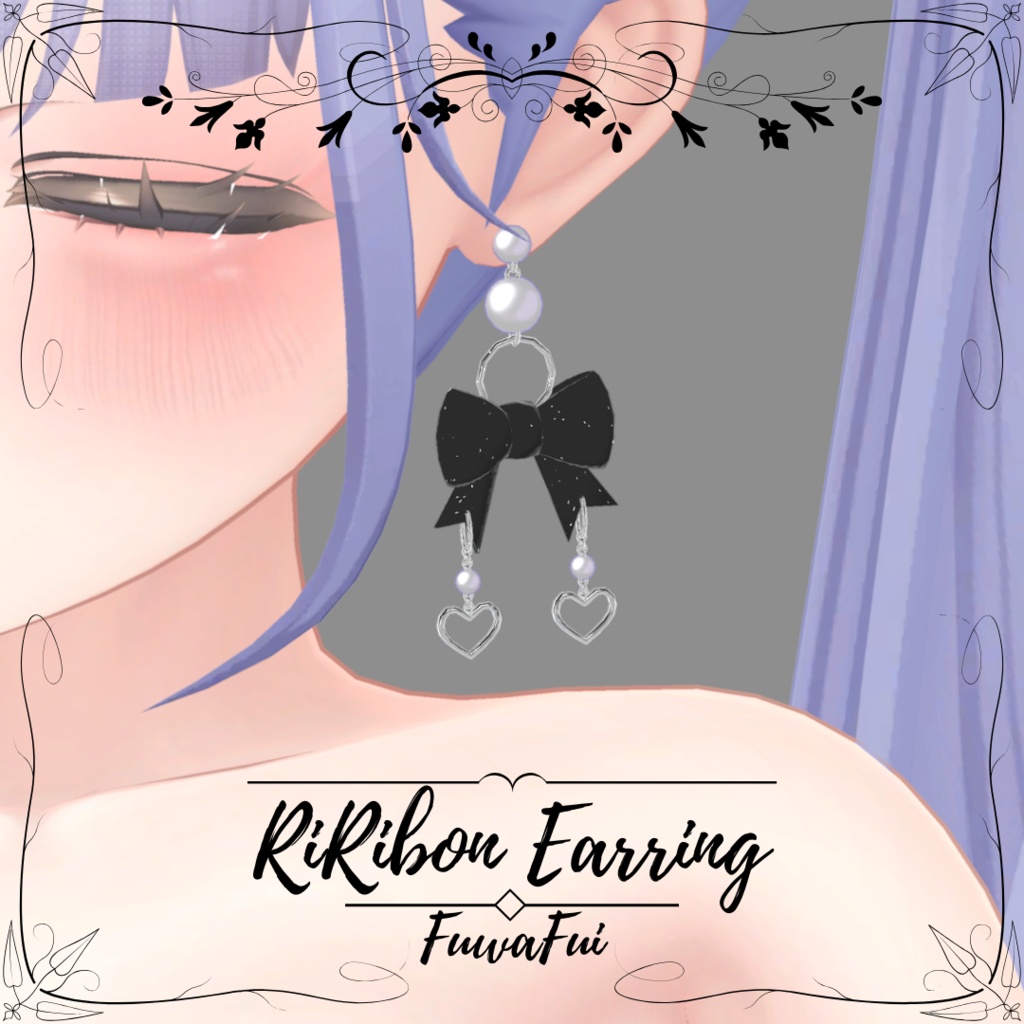 「RiRibon Earring」6アバター対応 (PB)