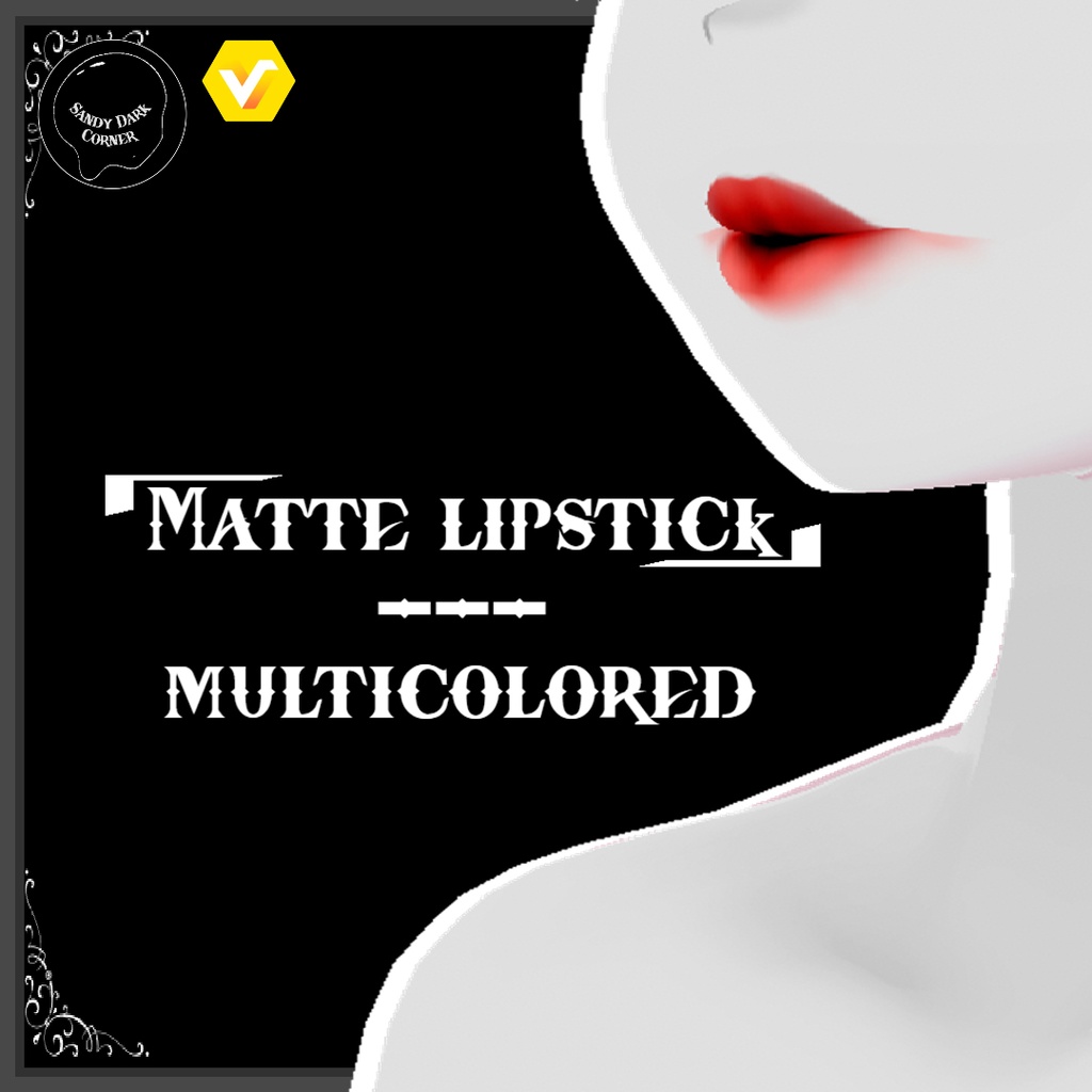 Matte lipstick --- multicolored --- VRoid texture