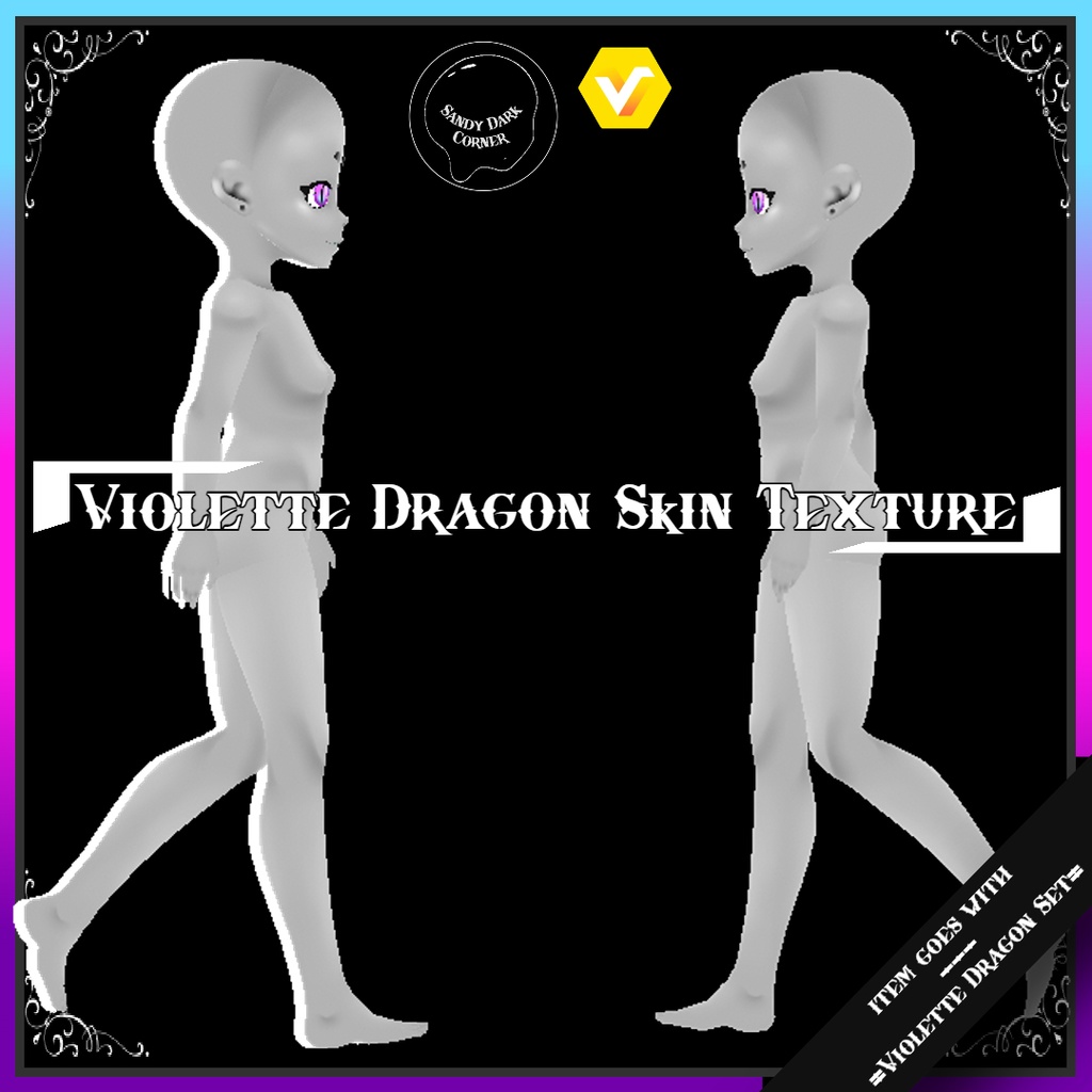 Violette Dragon --- skin texture --- VRoid texture