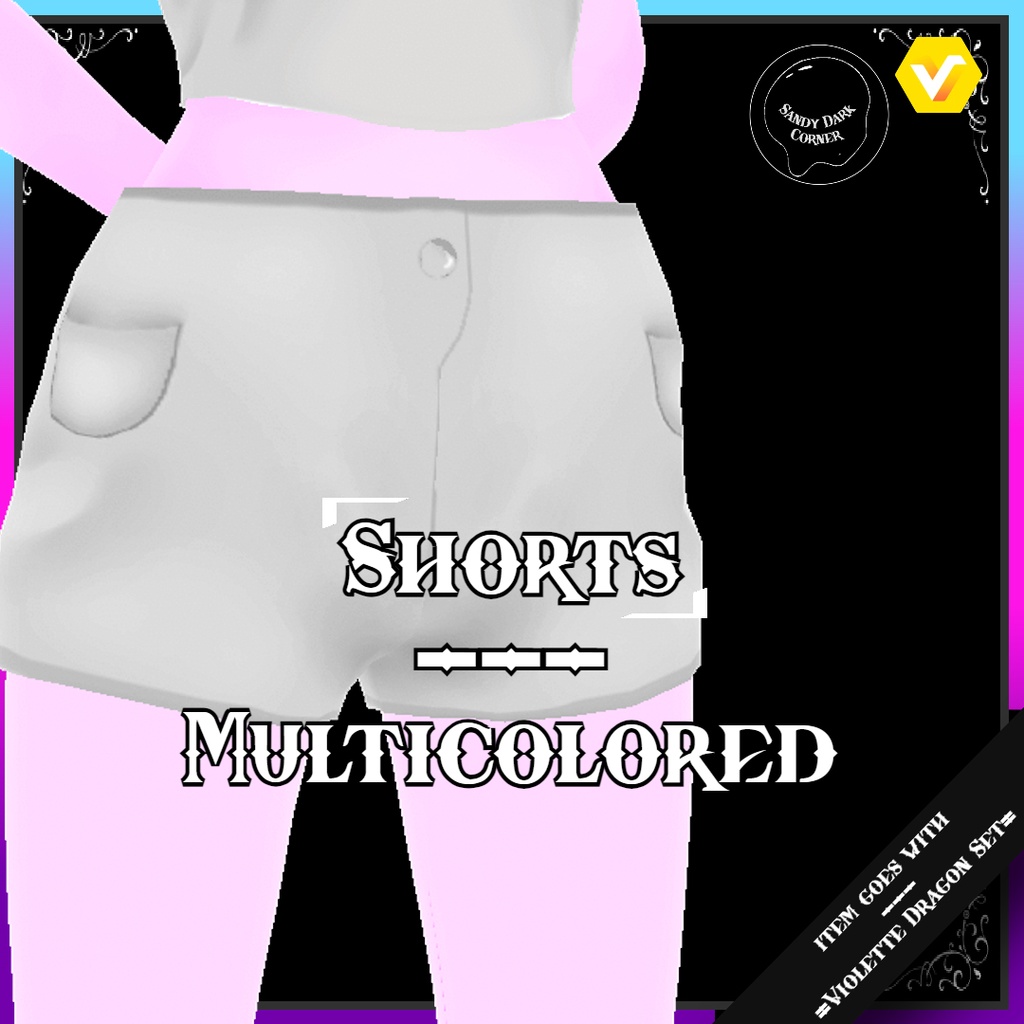 Shorts --- Multicolored ---  VRoid shorts