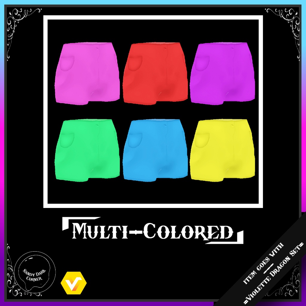 Shorts --- Multicolored --- VRoid shorts