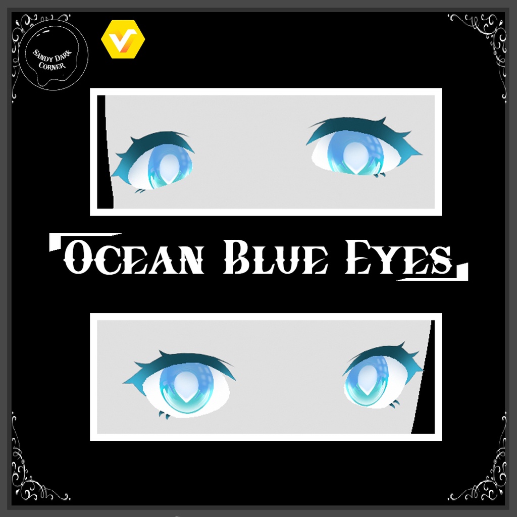 Ocean Blue Eyes --- VRoid texture