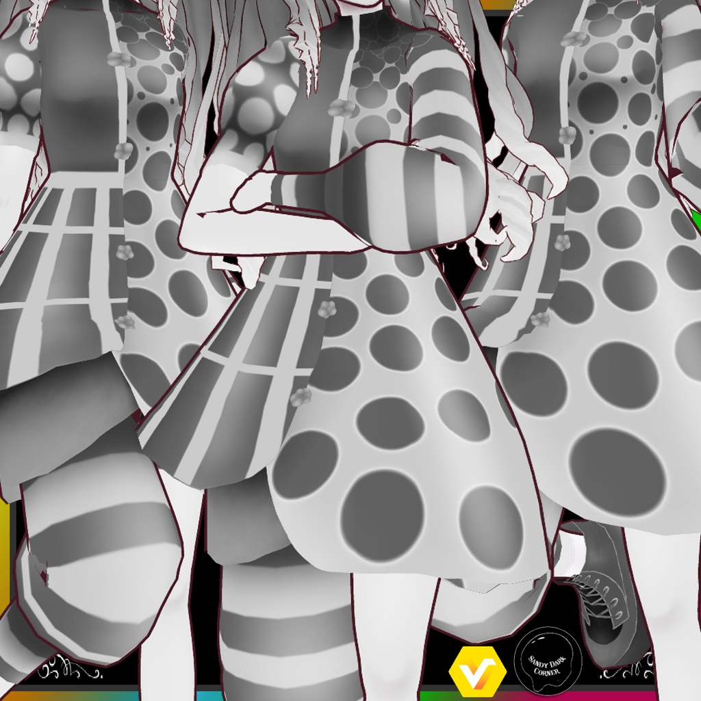 Colorée Clown --- VRoid model Vtuber model 3D model