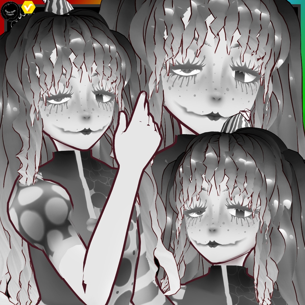 Colorée Clown --- VRoid model Vtuber model 3D model