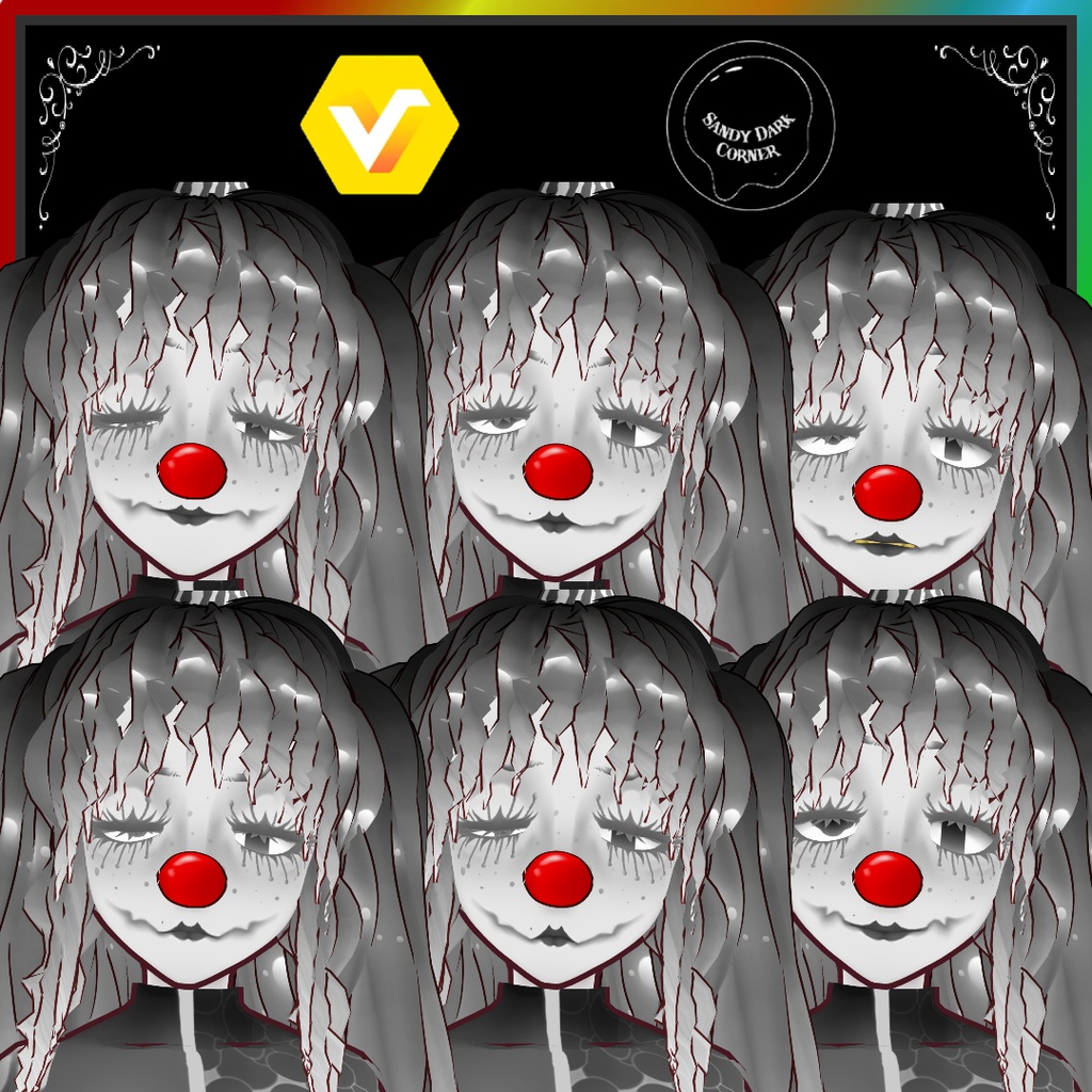 Colorée Clown --- VRoid model Vtuber model 3D model