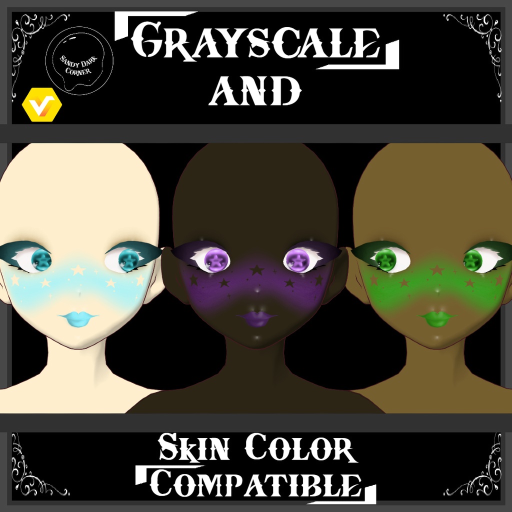 Starlight Makeup --- 3 items --- Vroid Studios textures