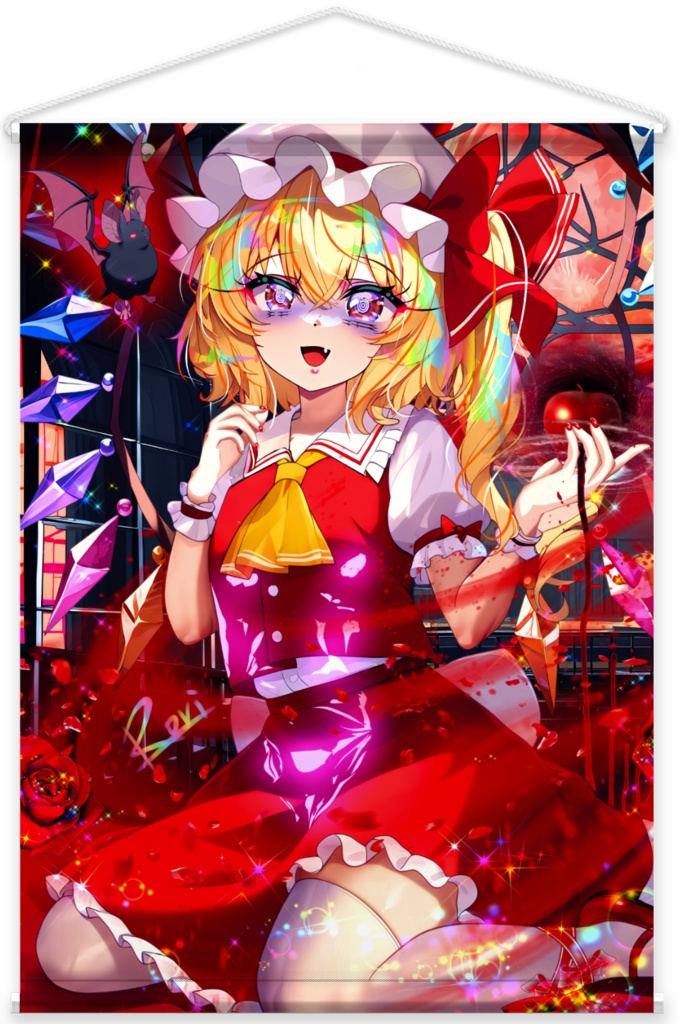 【フランドール・スカーレット】「東方BAD天則」 〜 超弩級リンゴの謎を追え - タペストリー・B2縦【オマケ付き：画像データ集】