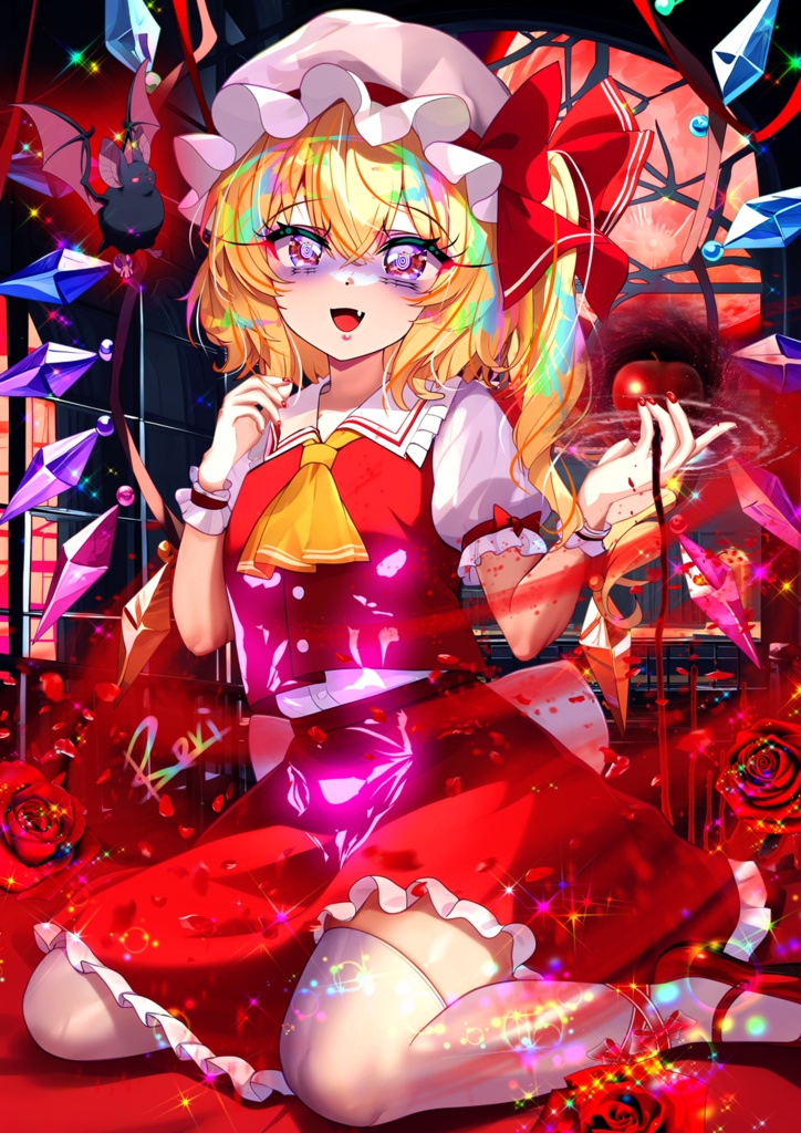 【フランドール・スカーレット】「東方BAD天則」 〜 超弩級リンゴの謎を追え - タペストリー・B2縦【オマケ付き:画像データ集】