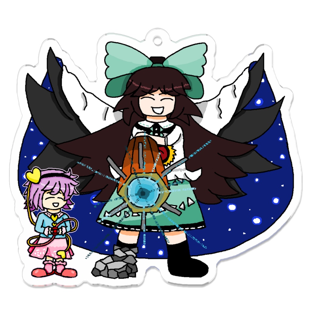 さとり&おくう(7cm×7cm規格) or (10cm×10cm規格)