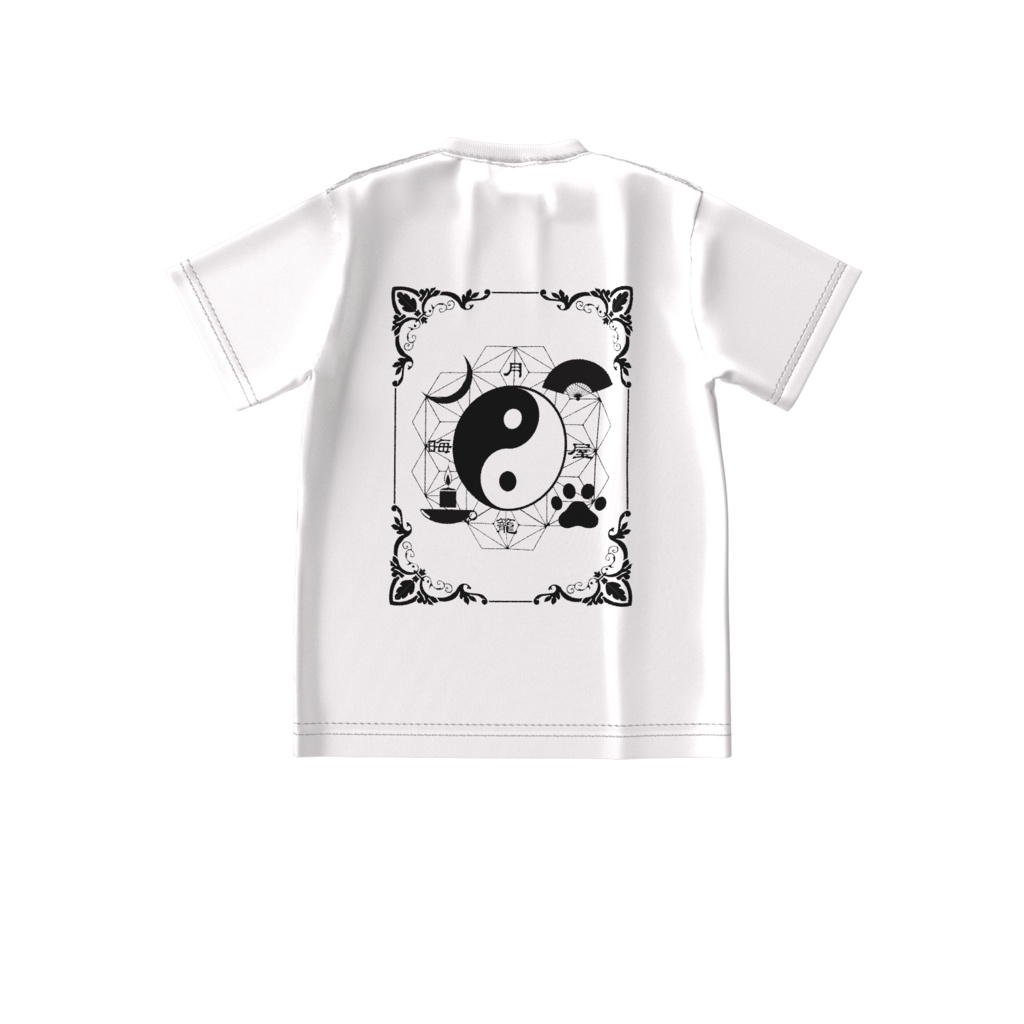 印章半袖襯衣(白)