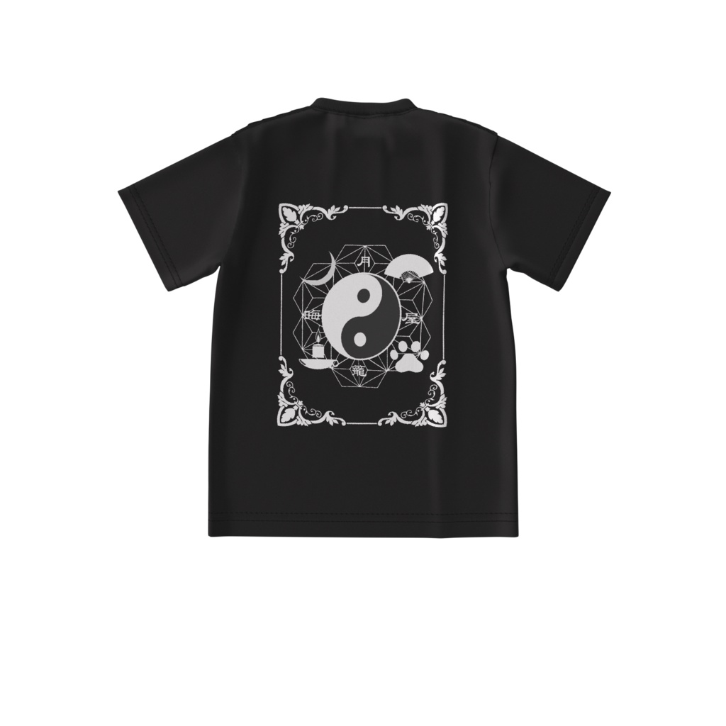 印章半袖襯衣(黒)