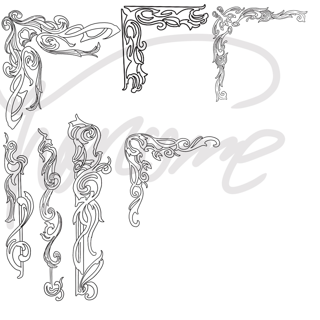 ヨーロッパ風　ワク素材　PNG 4