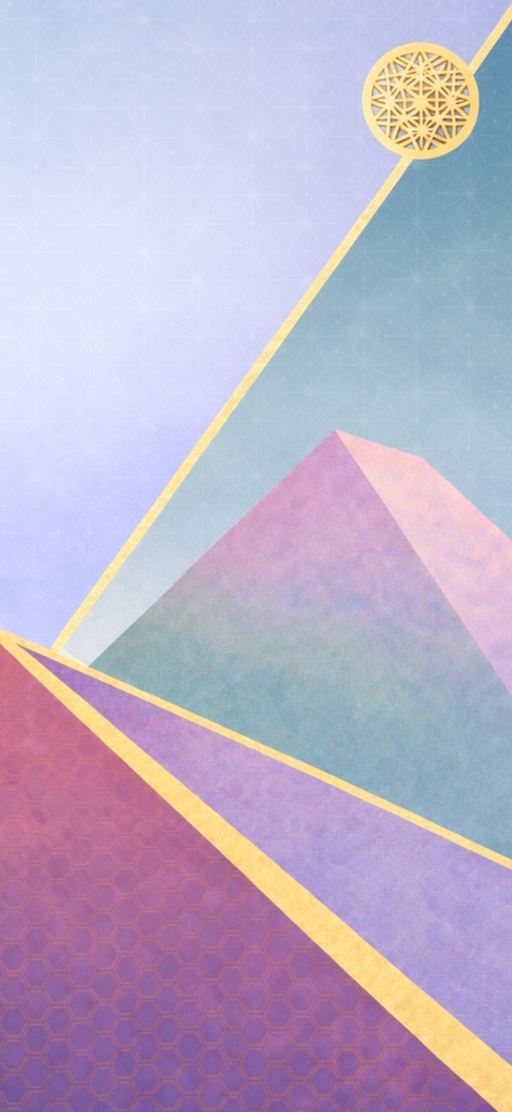 稜線 四季・春|Ridgeline Seasons – Spring Japanese Minimal Phone Wallpaper