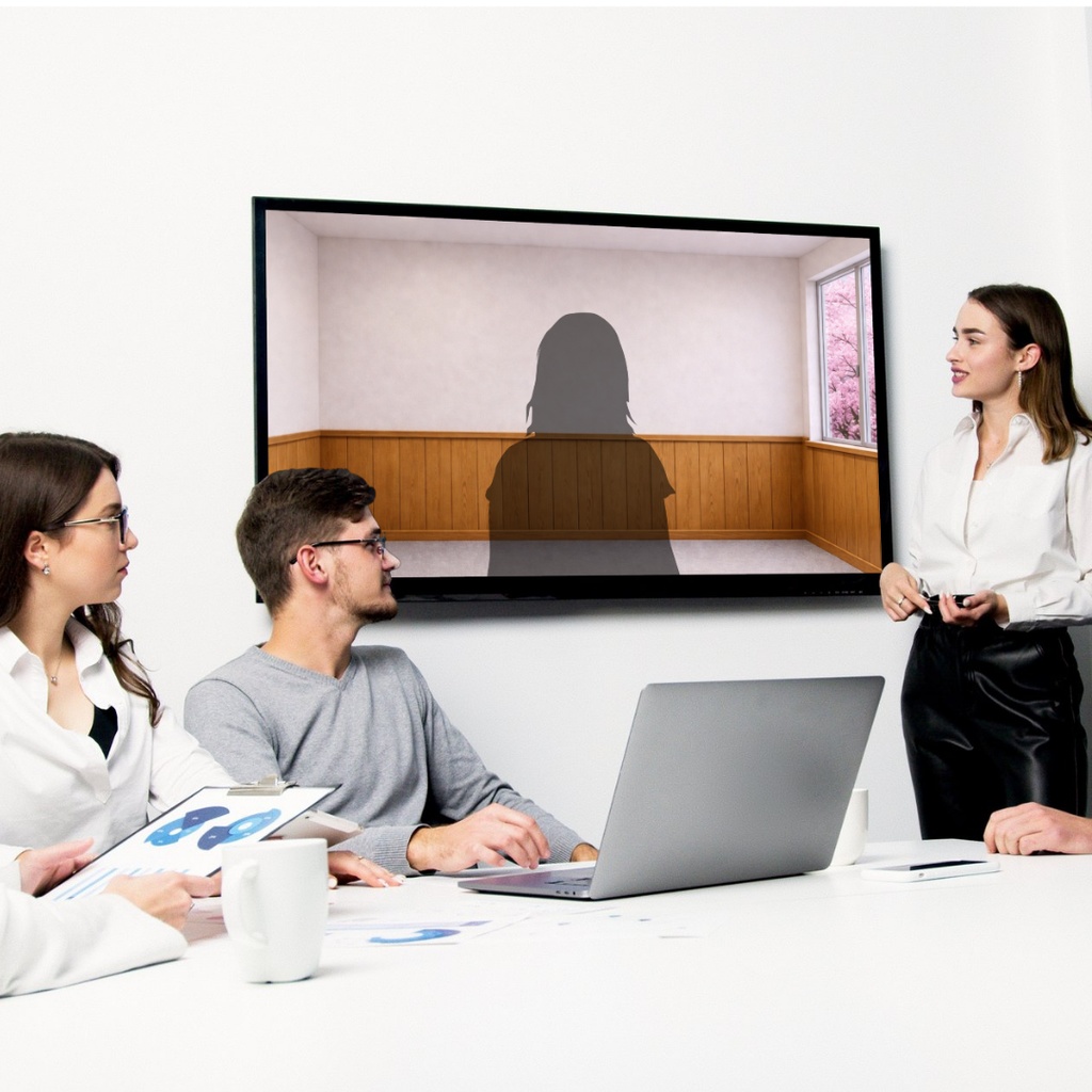 Zoom背景|桜の窓の部屋 – Aoya Window Seasons 01 (Cherry Blossom Window Room)