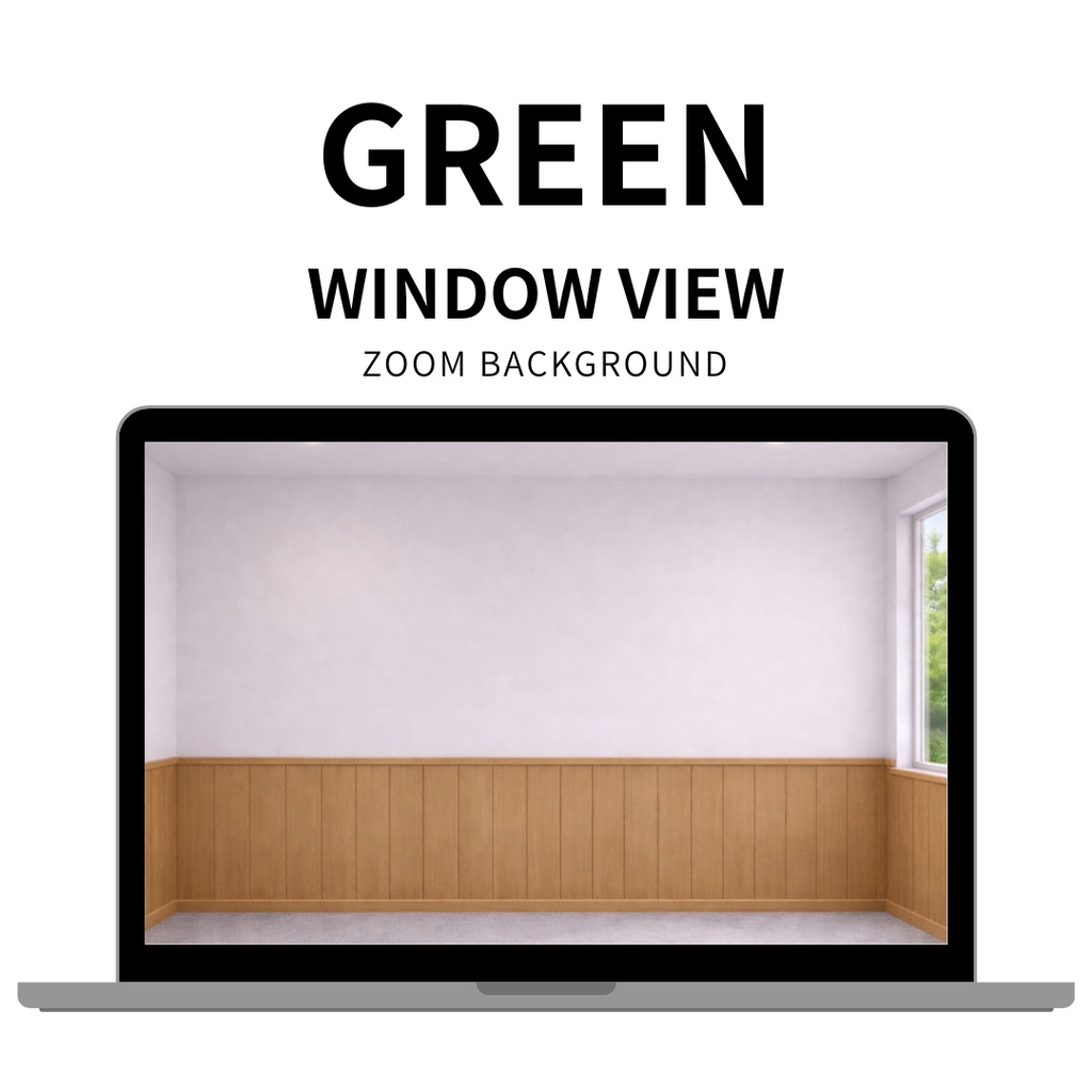 Zoom背景｜緑の窓の部屋 – Aoya Window Seasons 02 (Green Window Room)