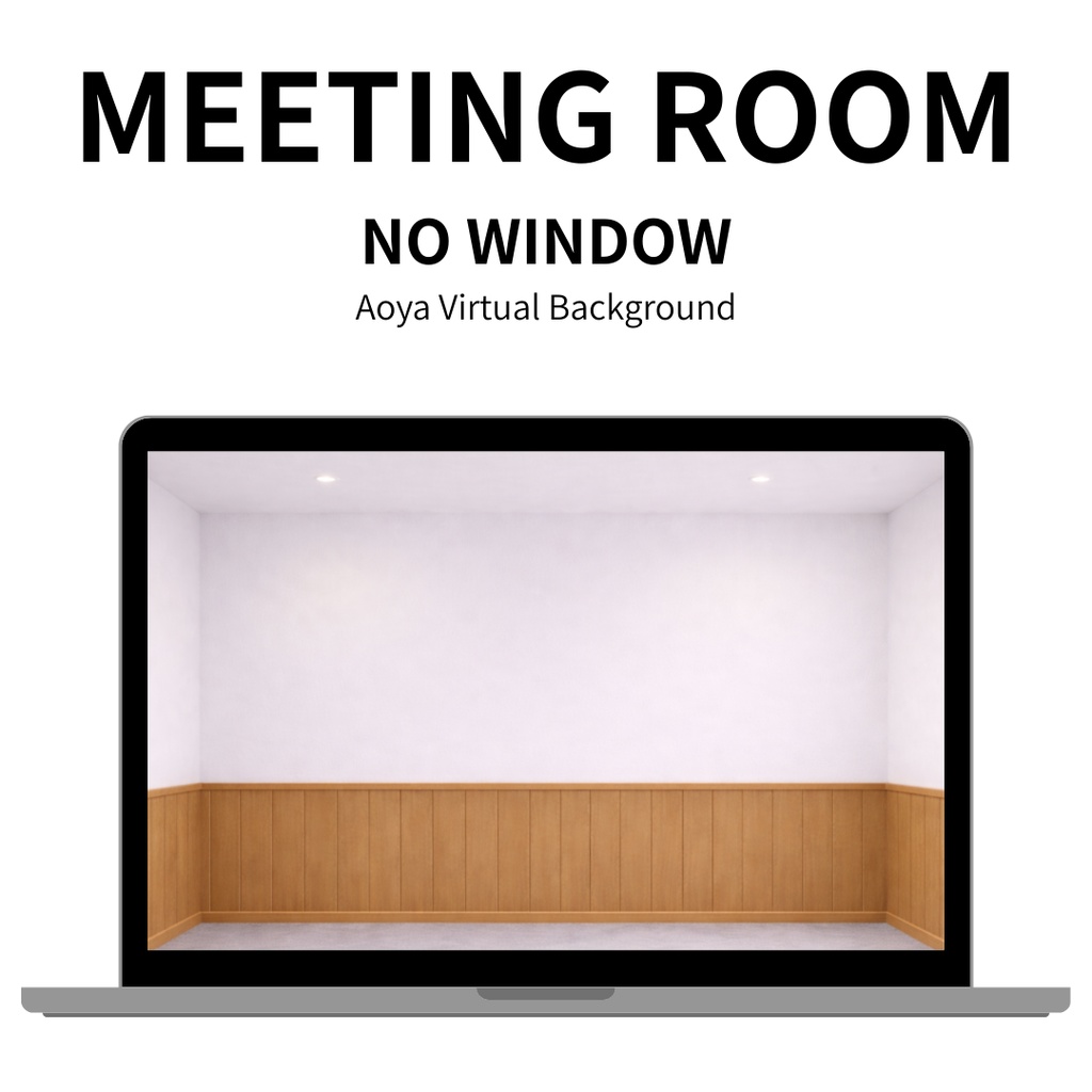 Zoom背景｜ウッド会議室 – Aoya Meeting Room 01 (No Window)