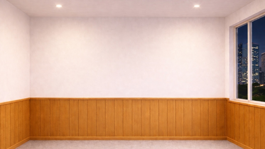 Zoom背景|夜景の会議室 – Aoya Meeting Room 04 (Window Night)