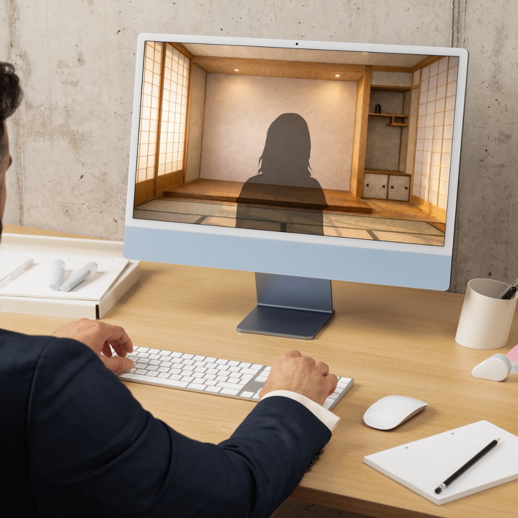 Zoom背景|床の間の和室 – Aoya Tokonoma 01 (Morning)