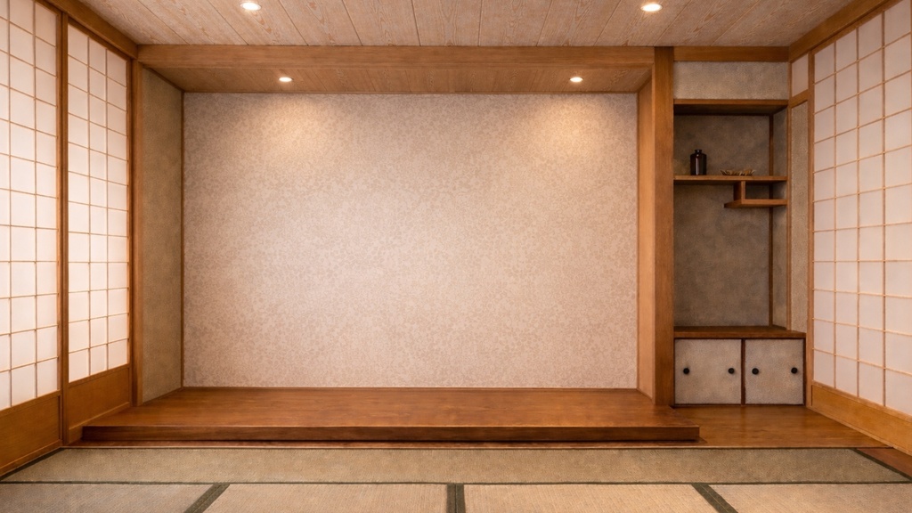 Zoom背景|床の間の和室 – Aoya Tokonoma 02 (Day)