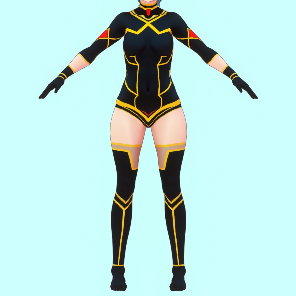 【VRoid】【β版商品】モデル&テクスチャ サイバーなスーツ