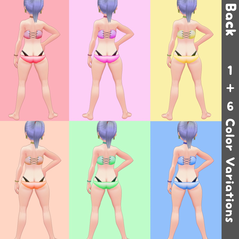 【お試し版あり】ローライズな水着 1 + 6 Color【VRoidStudio正式版対応済】