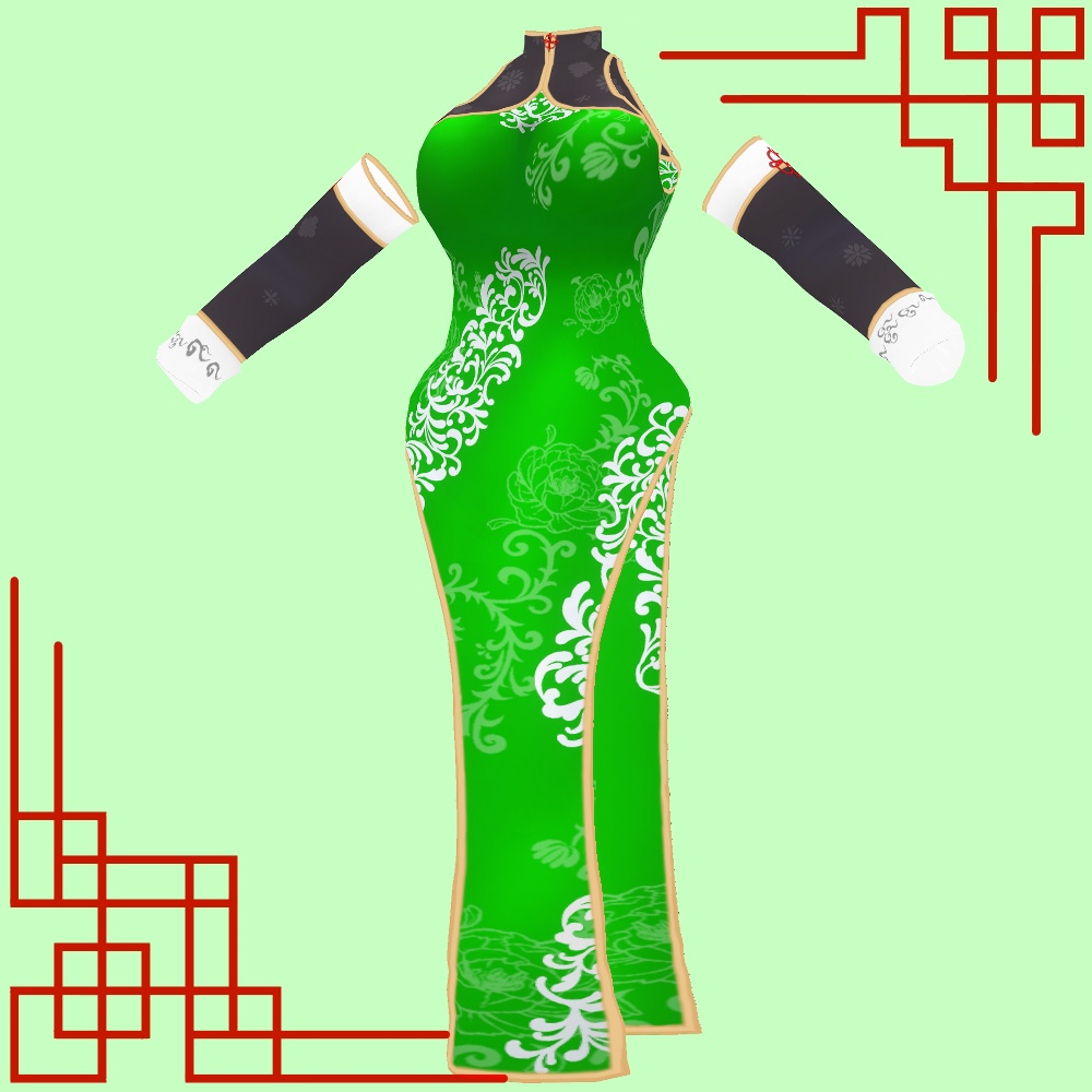 【無料版あり】チャイナドレス テクスチャセット【VRoidStudio正式版用】