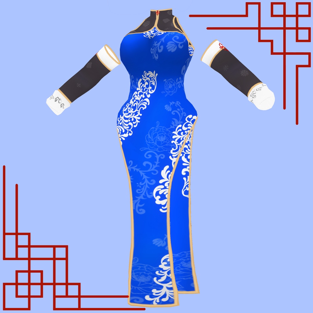 【無料版あり】チャイナドレス テクスチャセット【VRoidStudio正式版用】