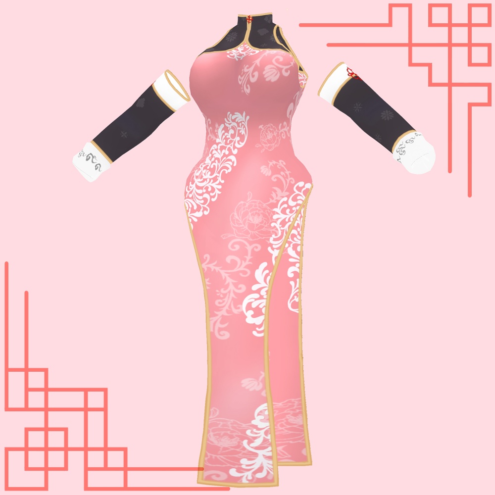 【無料版あり】チャイナドレス テクスチャセット【VRoidStudio正式版用】