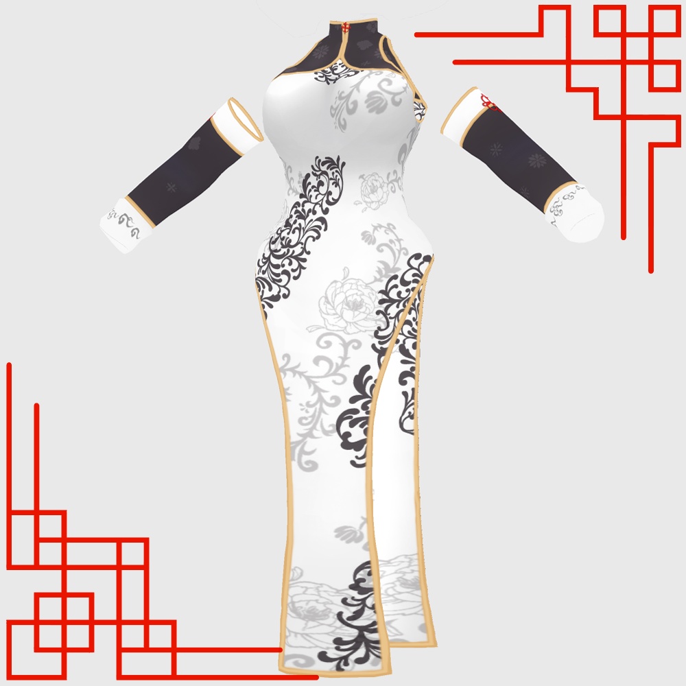 【無料版あり】チャイナドレス テクスチャセット【VRoidStudio正式版用】