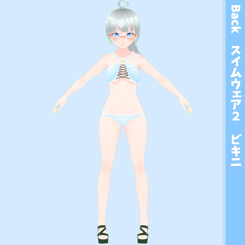 【お試し版あり】スイムウェア フリル&ビキニ 9色 水着テクスチャセット【VRoidStudio正式版用】