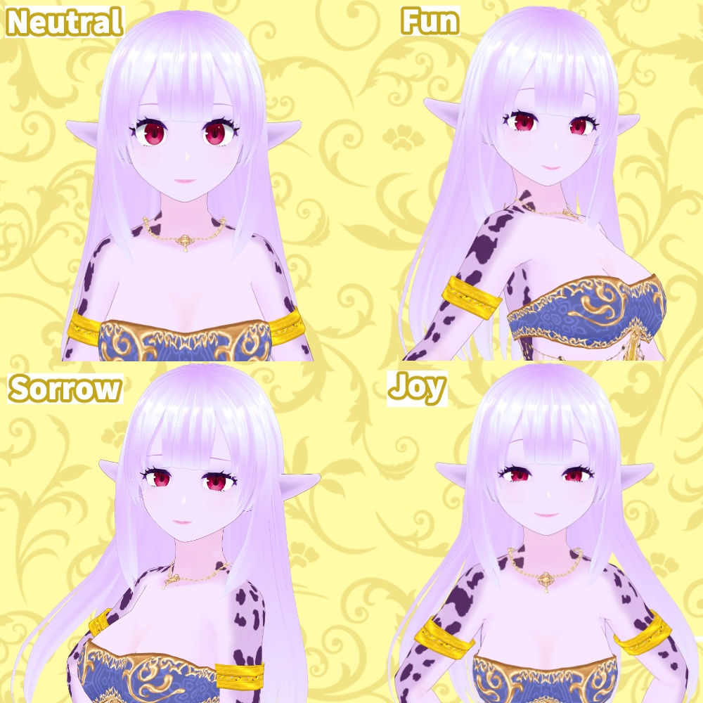 【オリジナル3Dモデル】ベリーダンス衣装 & VRM形式アバター「スノウ」【VRoidStudio正式版】