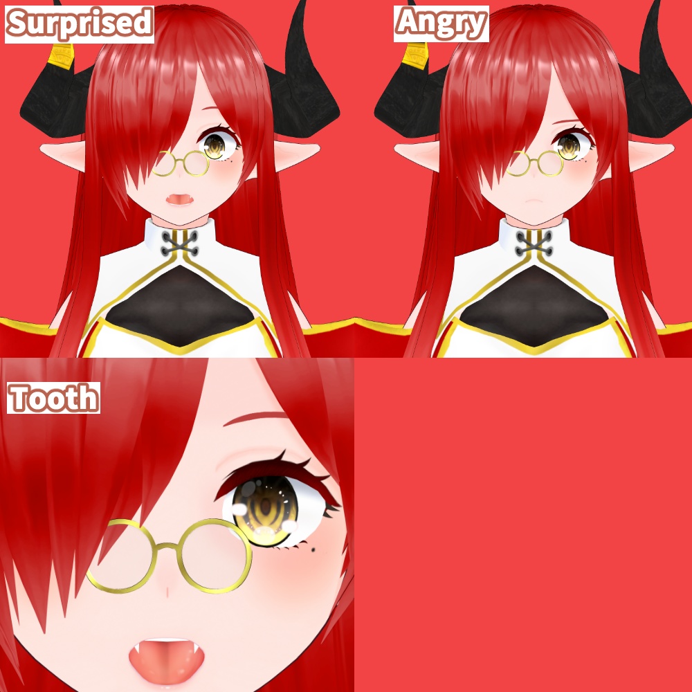 【オリジナル3Dモデル】VRM形式アバター「ガーネット」【VRoidStudio正式版】