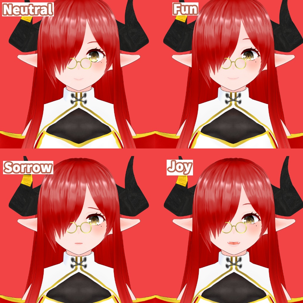 【オリジナル3Dモデル】VRM形式アバター「ガーネット」【VRoidStudio正式版】