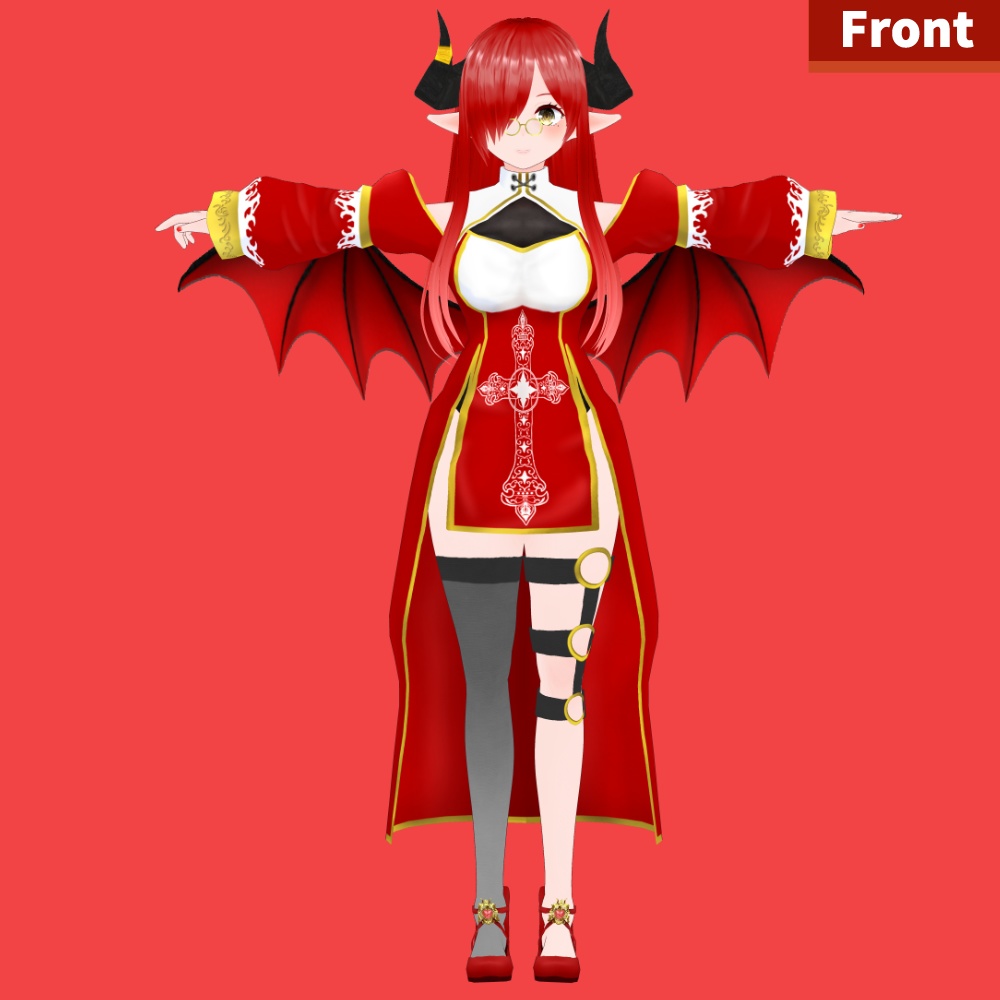 【オリジナル3Dモデル】VRM形式アバター「ガーネット」【VRoidStudio正式版】