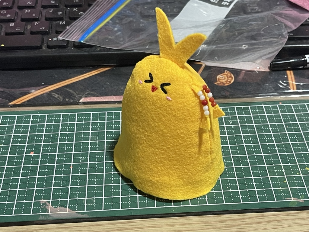 けだまきぬい ≧▽≦(髪飾り付き)