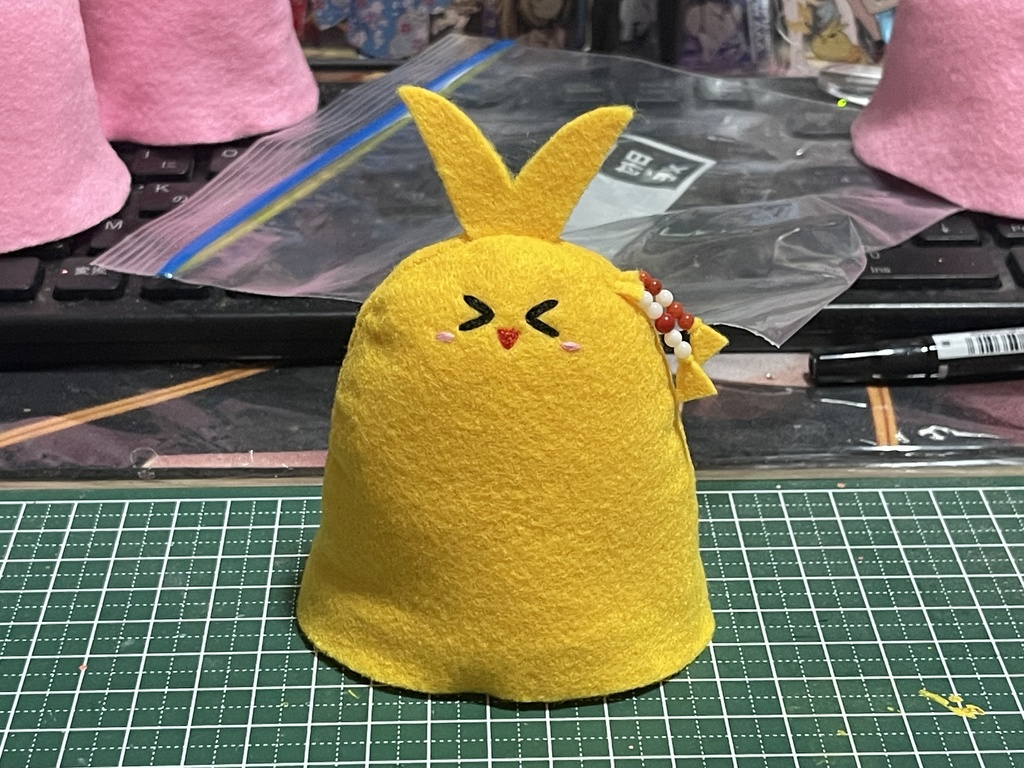 けだまきぬい ≧▽≦（髪飾り付き）