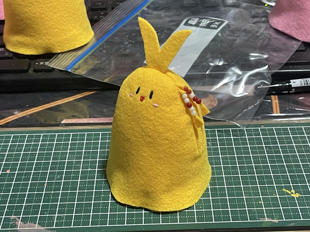 けだまきぬい╹▽╹(髪飾り付き)