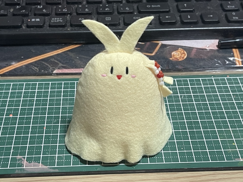けだまきぬい╹▽╹(髪飾り付き)