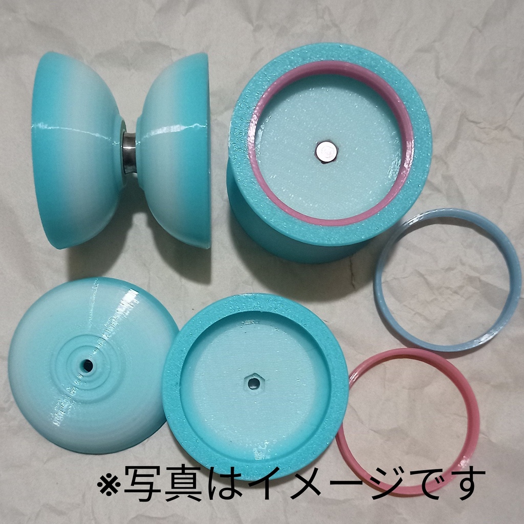 3Dプリンターヨーヨー　バンプ付ラウンド型