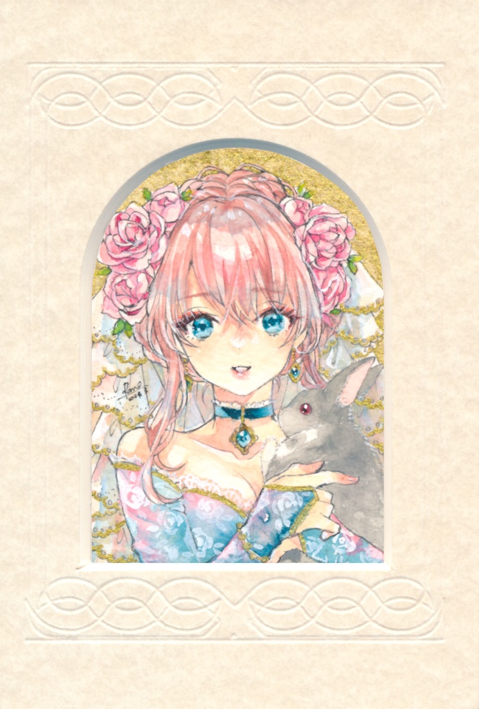額装原画【抱きしめる】