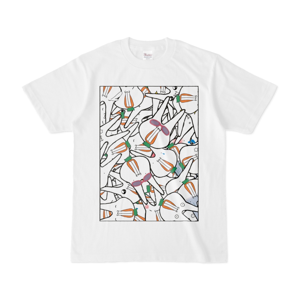 たくさんねおうさぎTシャツ