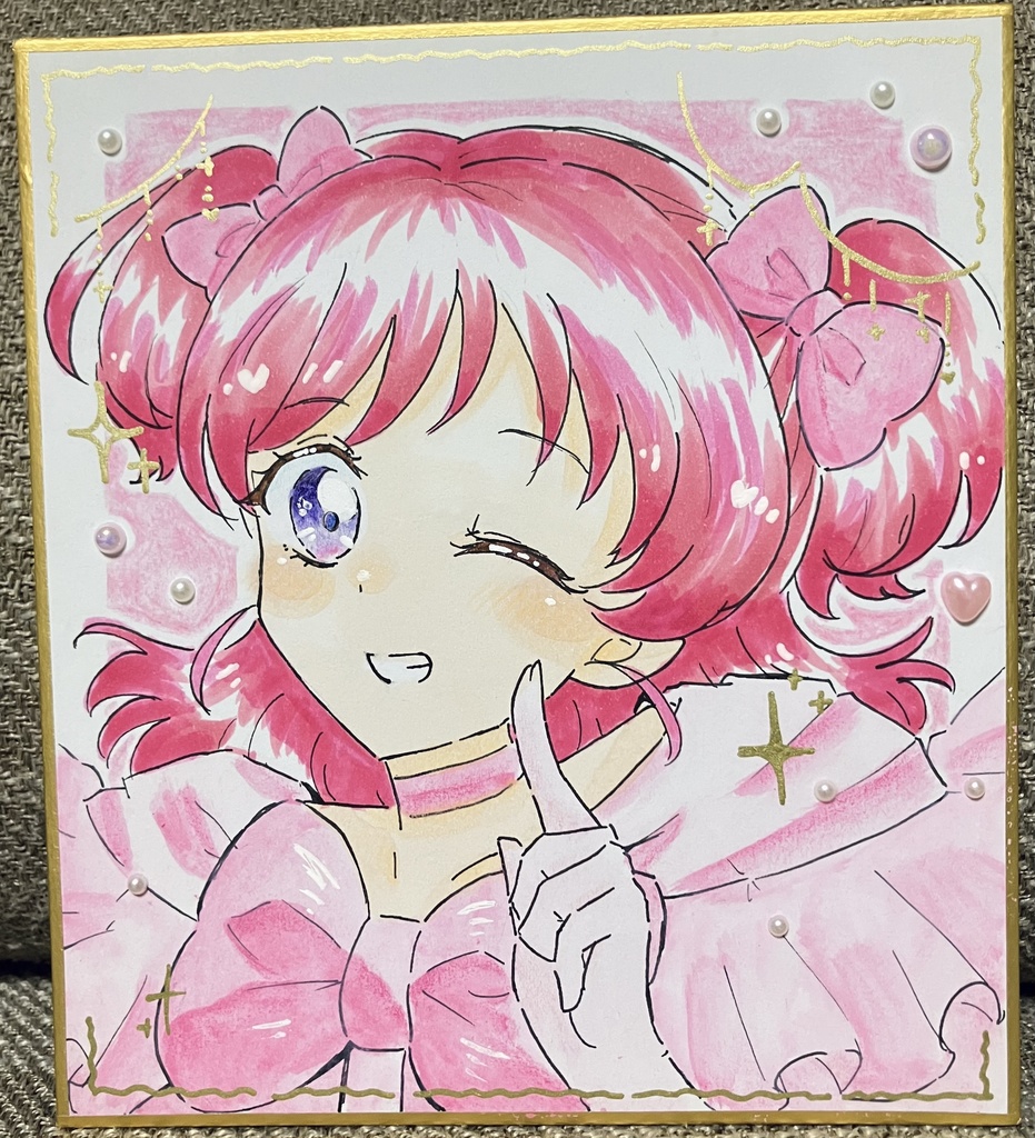 夢原のぞみ　手描き色紙